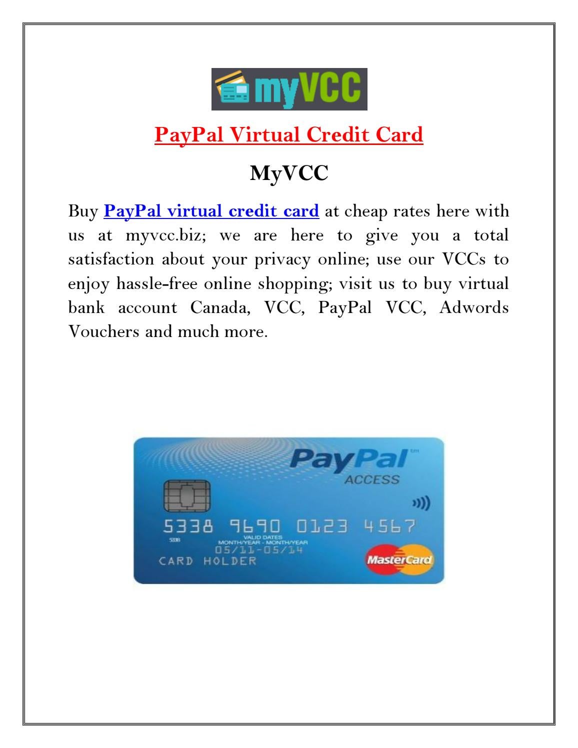 PayPal vcc cards - PayPal Community