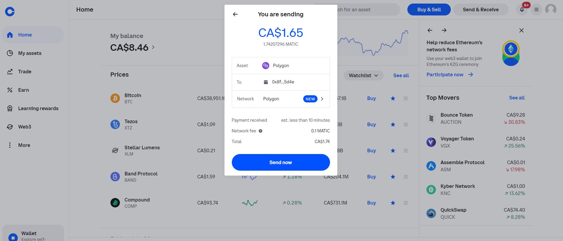 How To Transfer From Kraken To Coinbase 