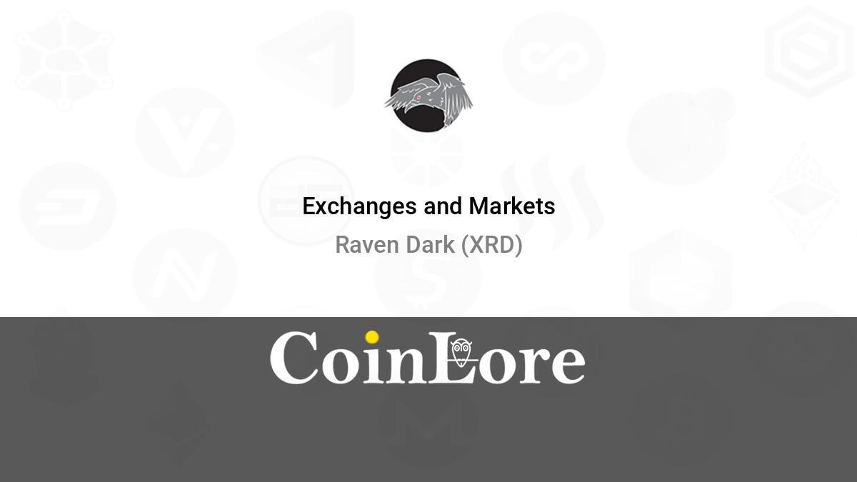 Raven Dark (XRD) Exchange Listings, Markets & Volume | ecobt.ru