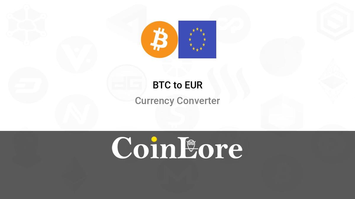 Convert Bitcoins (BTC) and Euros (EUR): Currency Exchange Rate Conversion Calculator