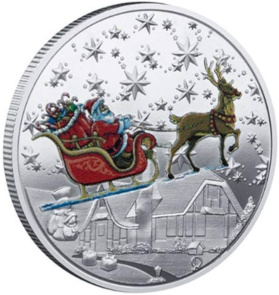 HOLIDAY SANTA 1 oz Silver Coin $2 Solomon Islands 