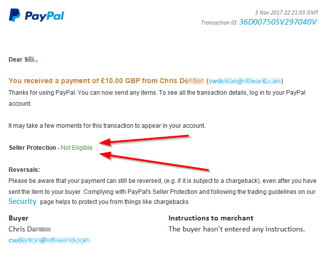 PayPal Seller Protection and Security | PayPal TC