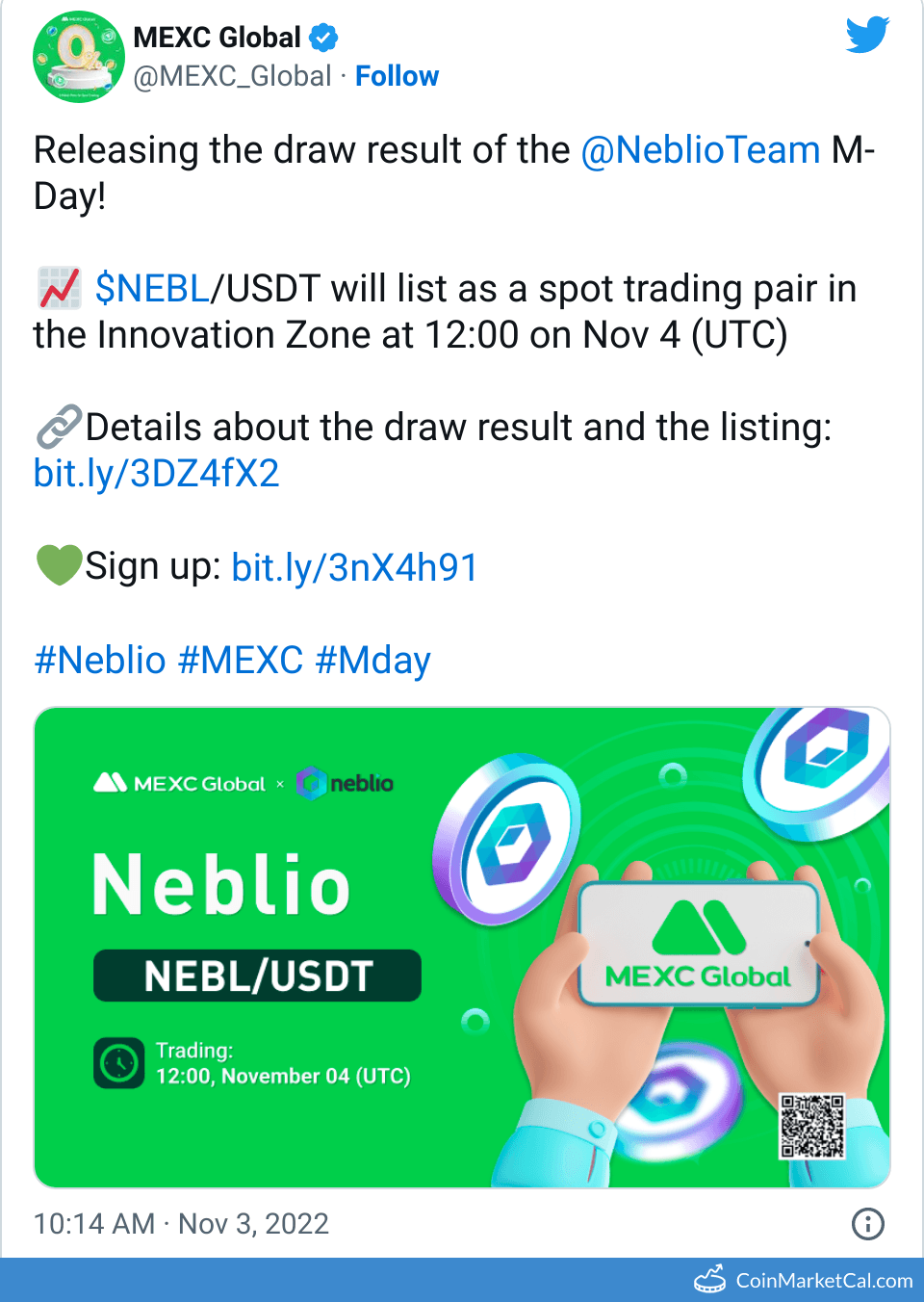 NEBL/USDT - Neblio GATEIO exchange charts 1 month