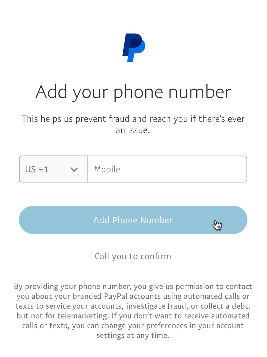 Solved: Phone number - PayPal Community