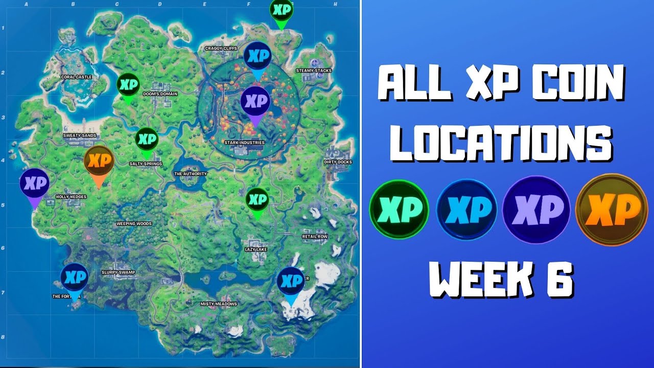 Fortnite Chapter 2 Season 4: Week 6 XP Coin Locations And Guide