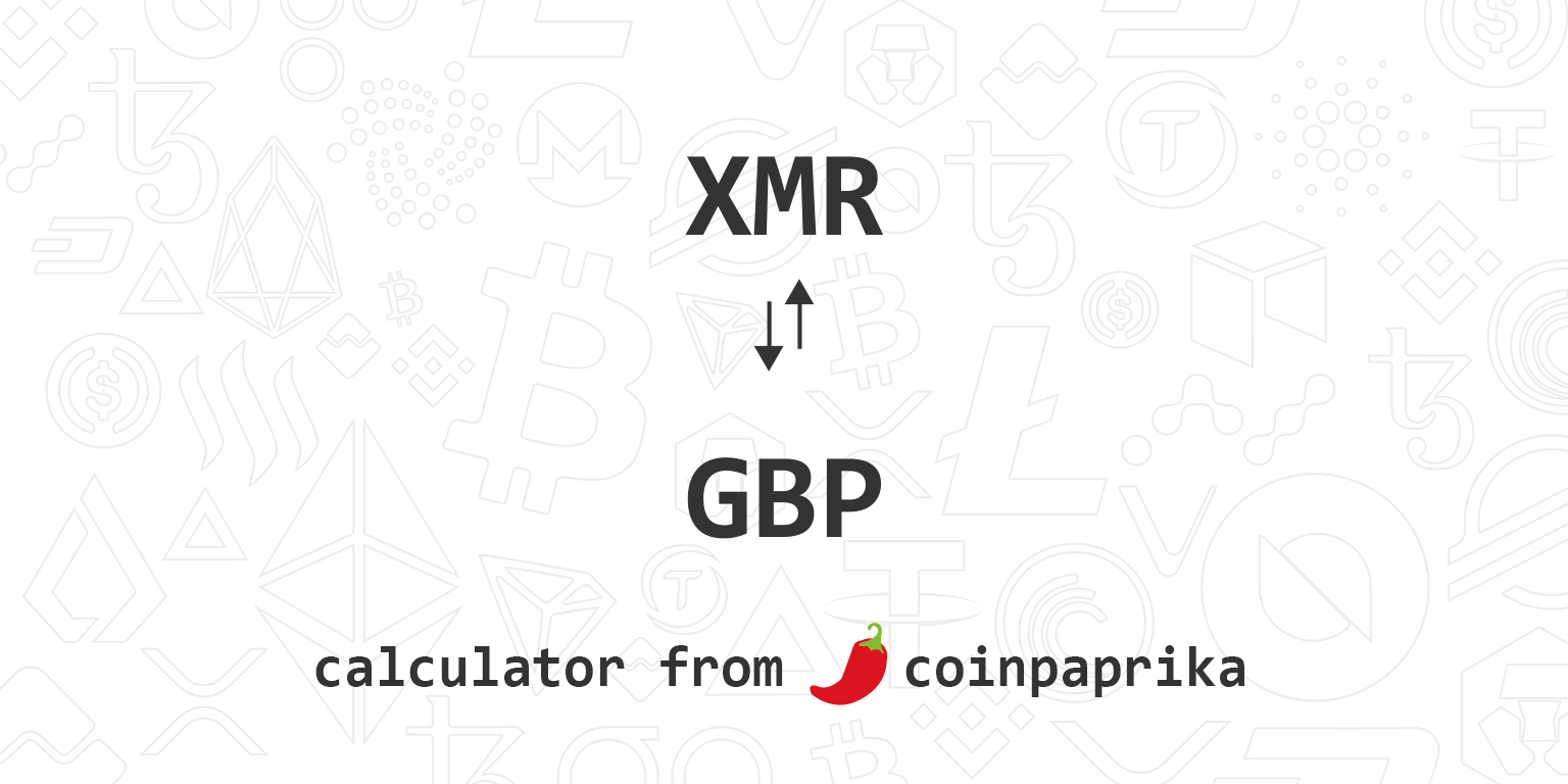 Convert 1 GBP to XMR - British Pound Sterling to Monero Converter | CoinCodex