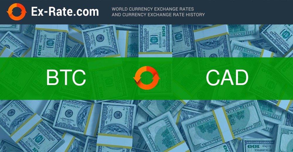 Live Bitcoin to Canadian Dollars Exchange Rate - ₿ 1 BTC/CAD Today