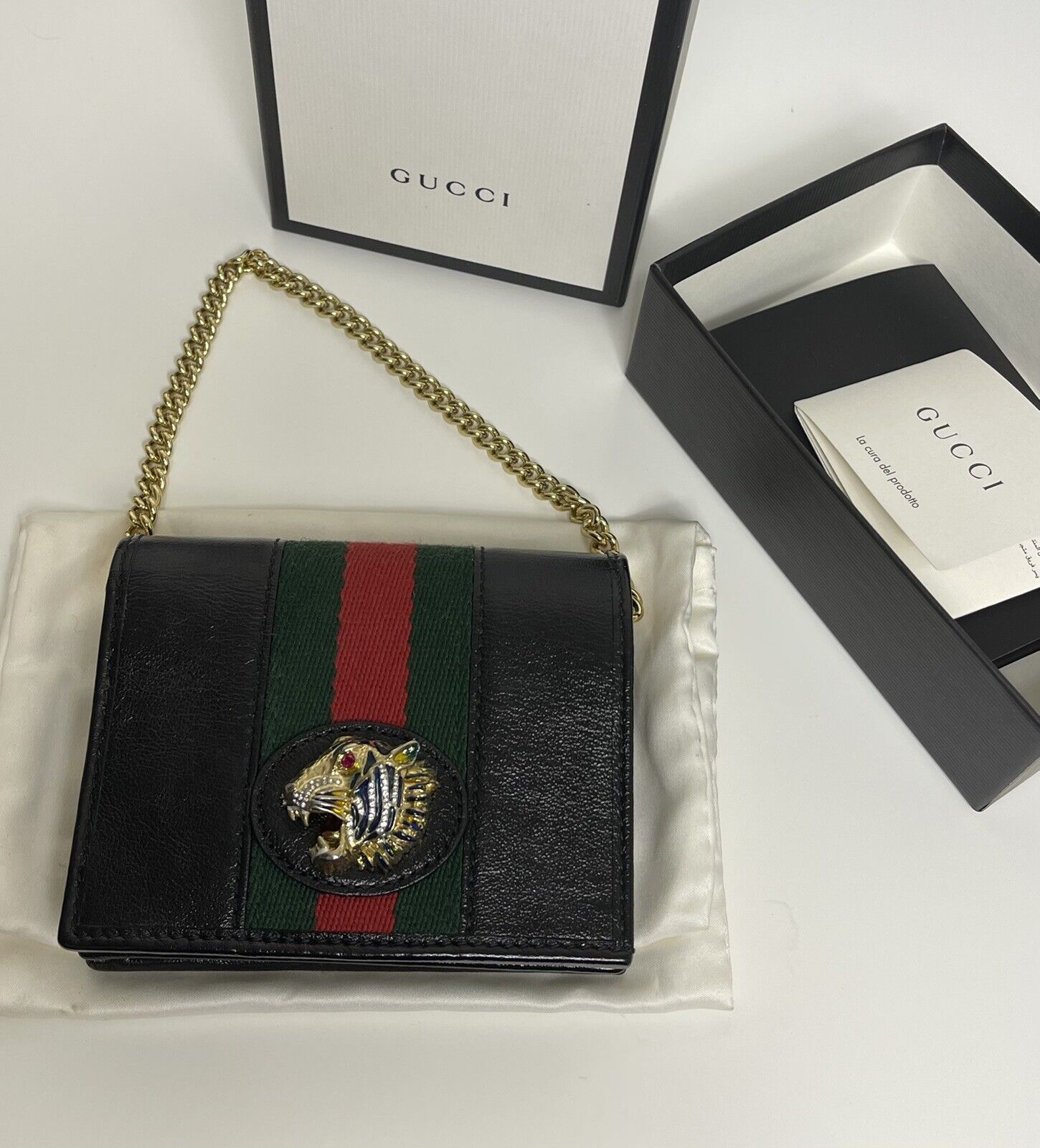 GUCCI tiger print GG Supreme wallet