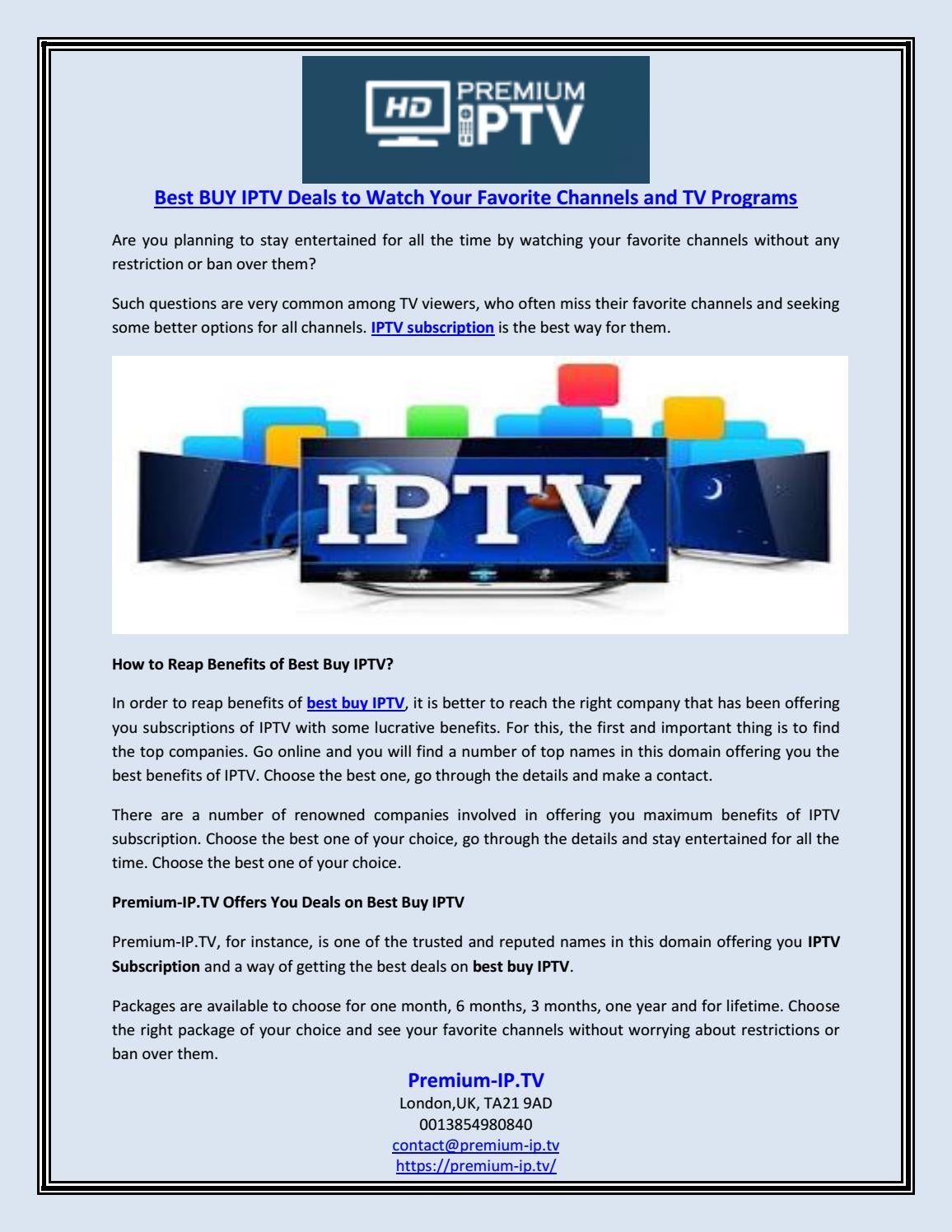 Buy IPTV - Best Subscription - IPTV Provider Online