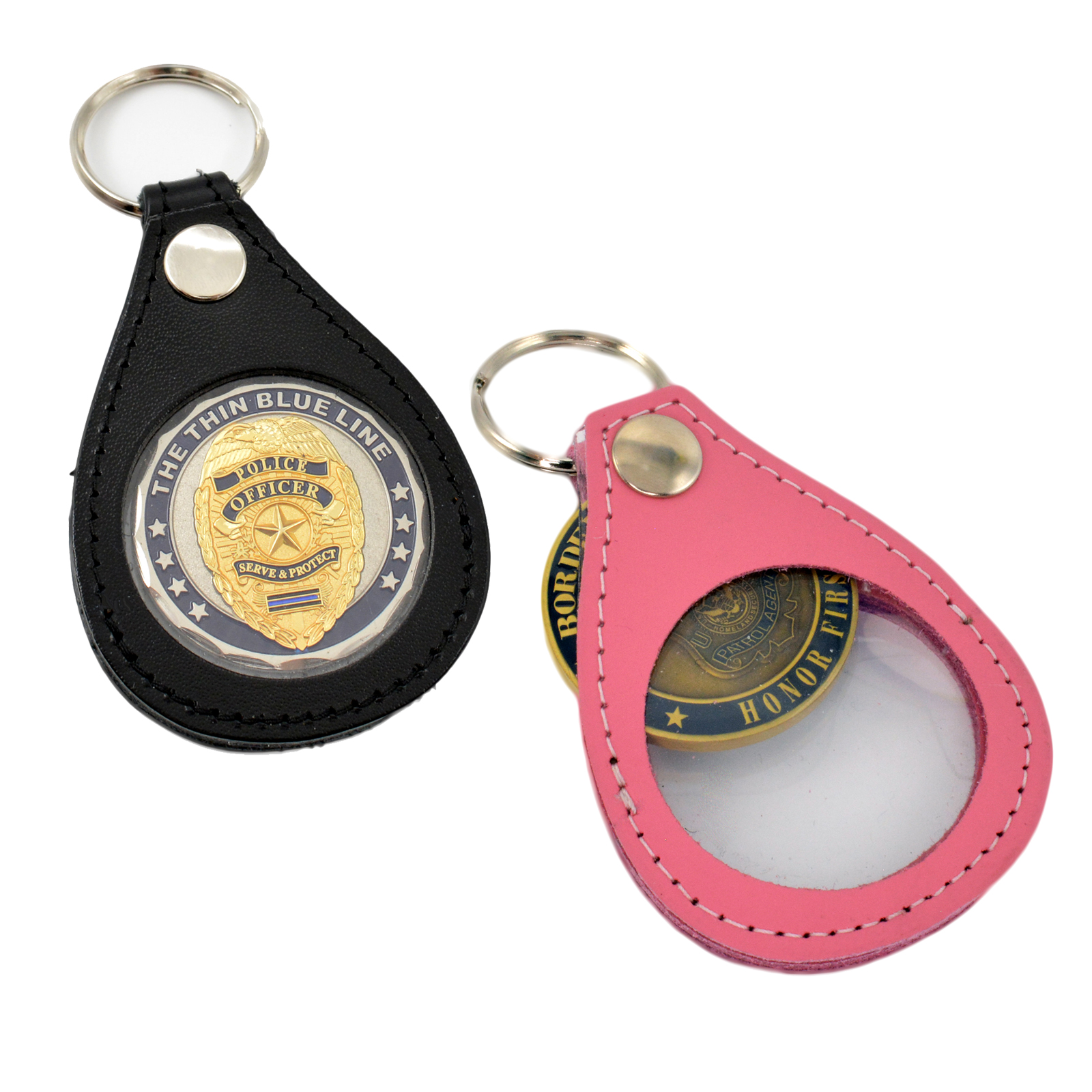 KEY HOLDER KEYRING with Coin in Red