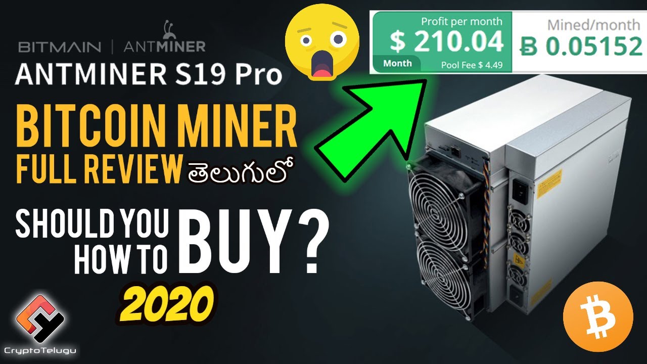 Bitmain Antminer S19 Pro (Th) profitability calculator