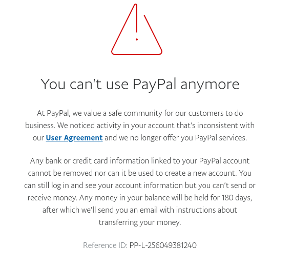 Paypal Permanently limited my account - The eBay Community