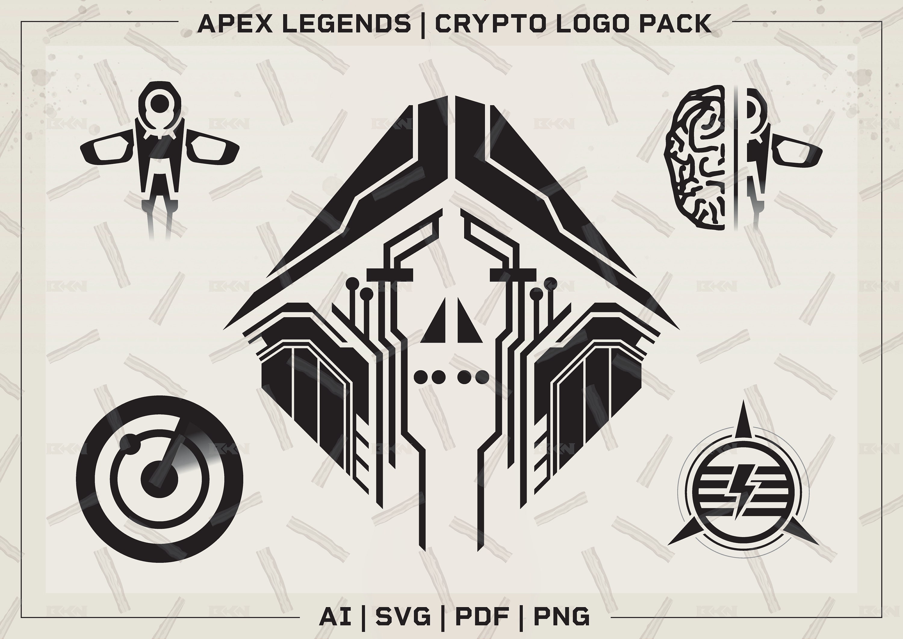 Apex Legends - Crypto Logo Model by thomhumo - Thingiverse