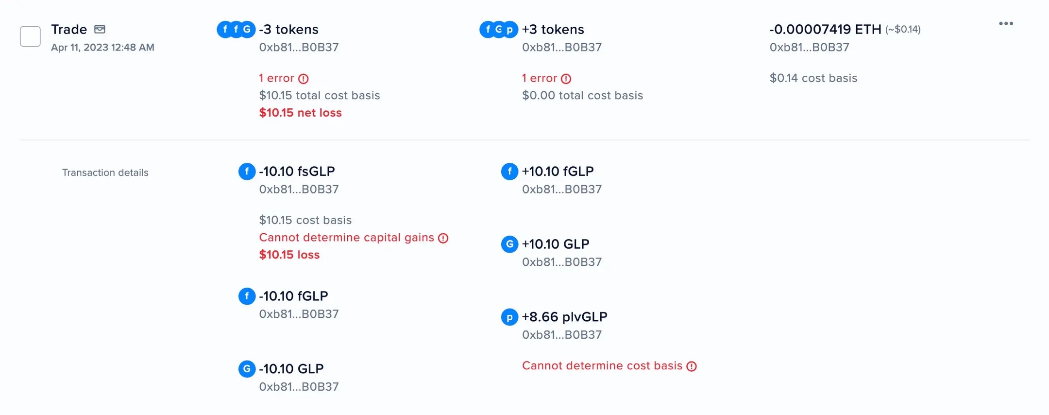 CoinTracking · Realized and Unrealized Gains