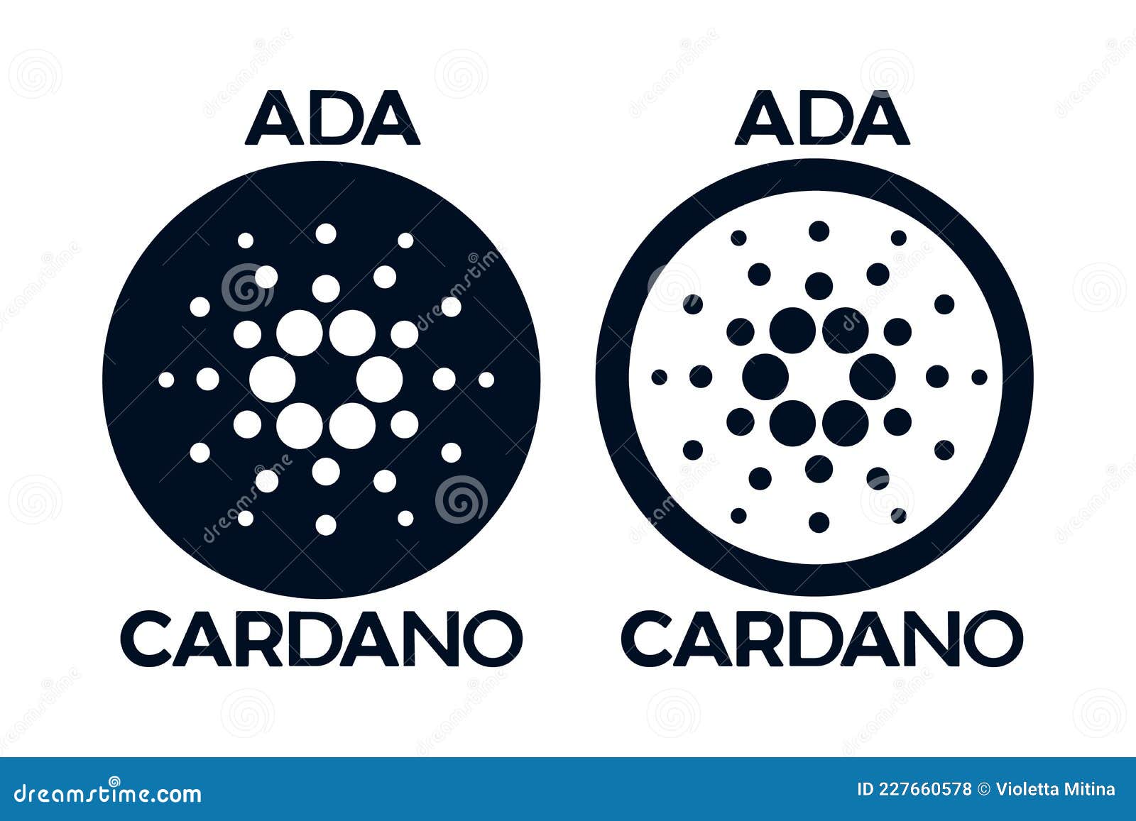 Premium PSD | Cardano ada coin logo cryptocurrency high resolution 3d render transparant