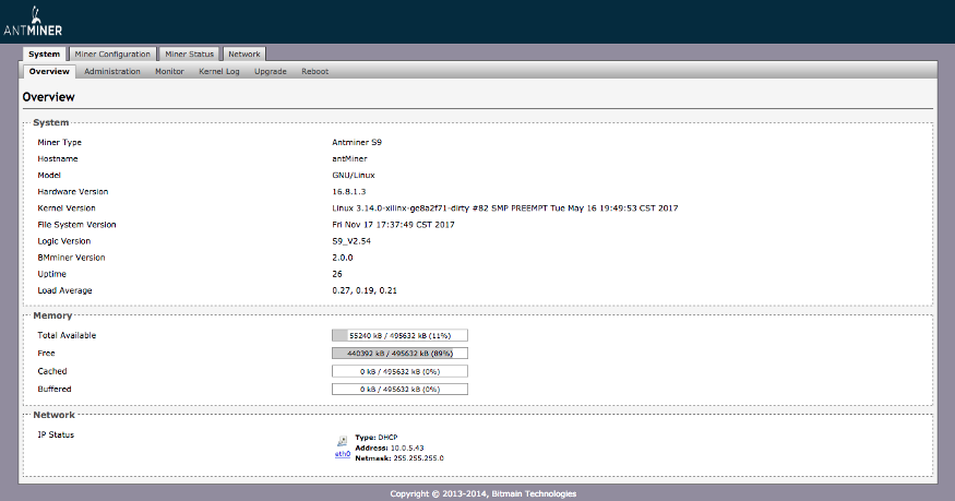 Firmware AntMiner S9 - CRMI