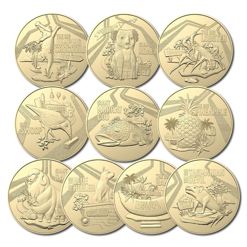 Aussie Big Things coin Base Metal Al/Br Proof Collection - Presented by The Coin Company