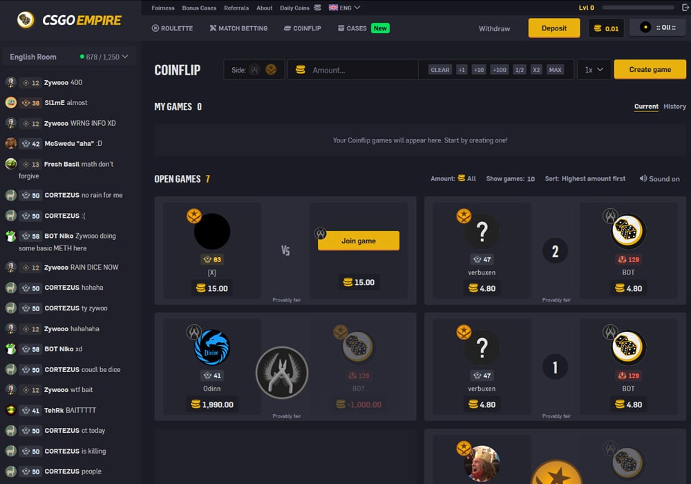 Top 10 Best CSGO Coinflip Sites > Play CS:GO Coin Flip