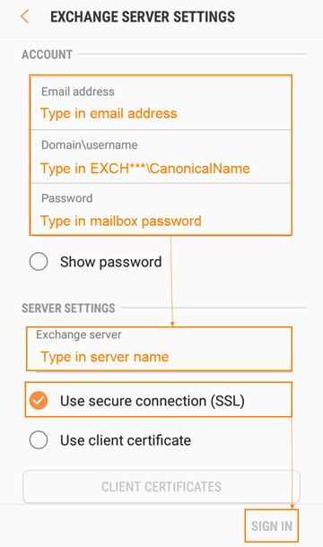 Adding an Exchange Account to Android devices | University of Mannheim