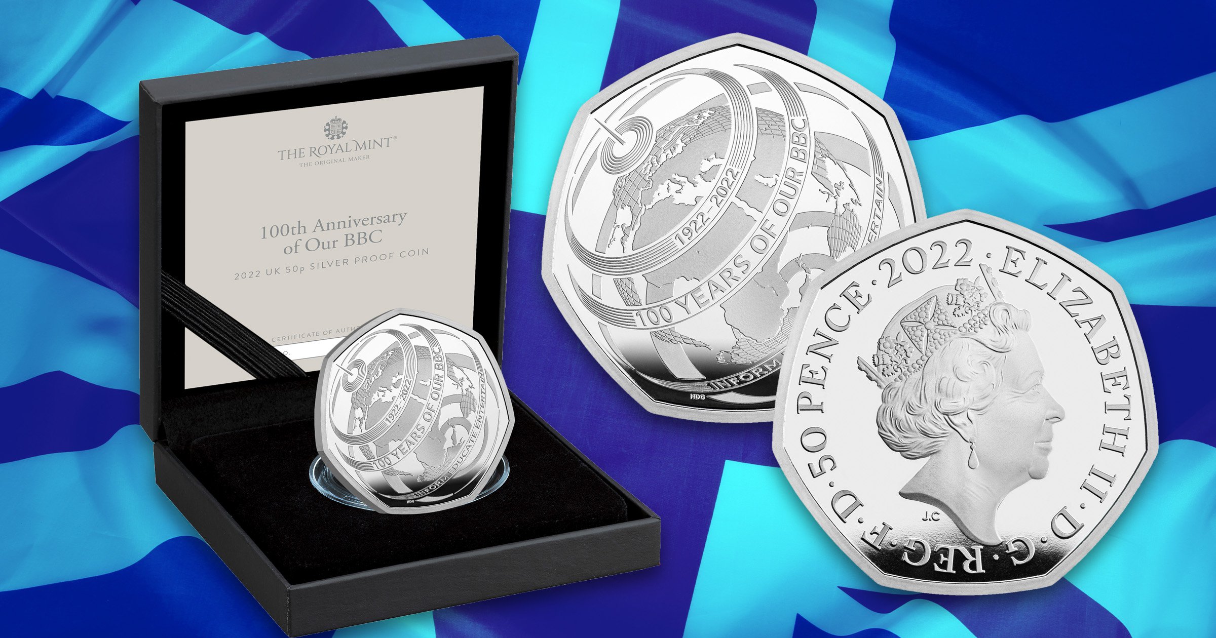 Silver Proof BBC 50p : Royal Mint | The Britannia Coin Company