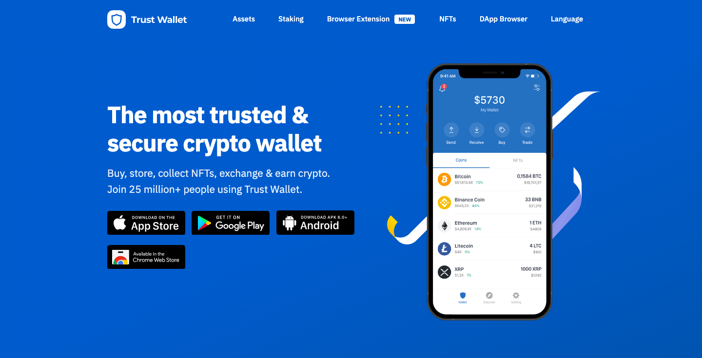 Best Crypto Wallet for Web3, NFTs and DeFi | Trust