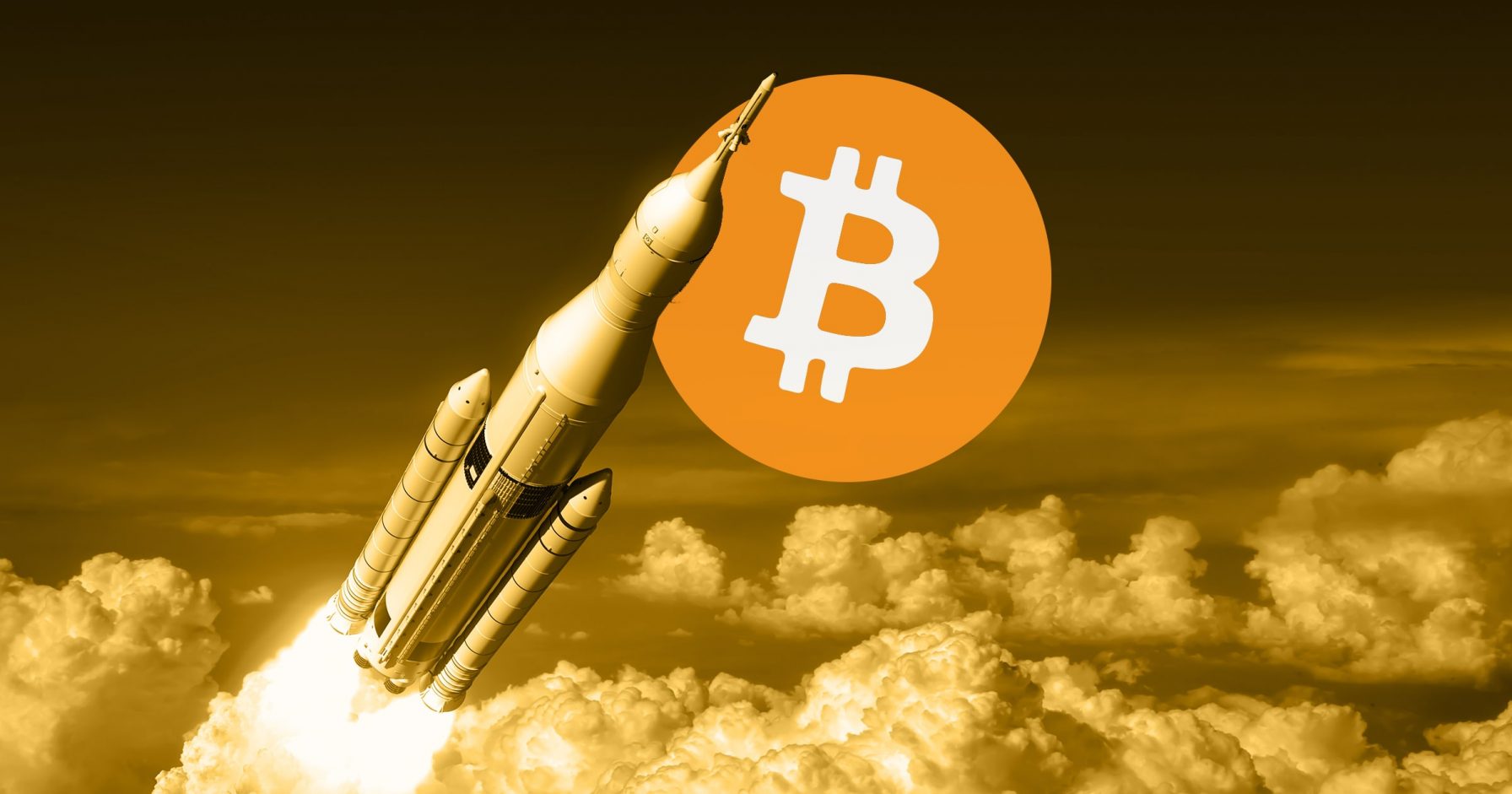 a Bitcoin Rocket with universe background Memes - Imgflip