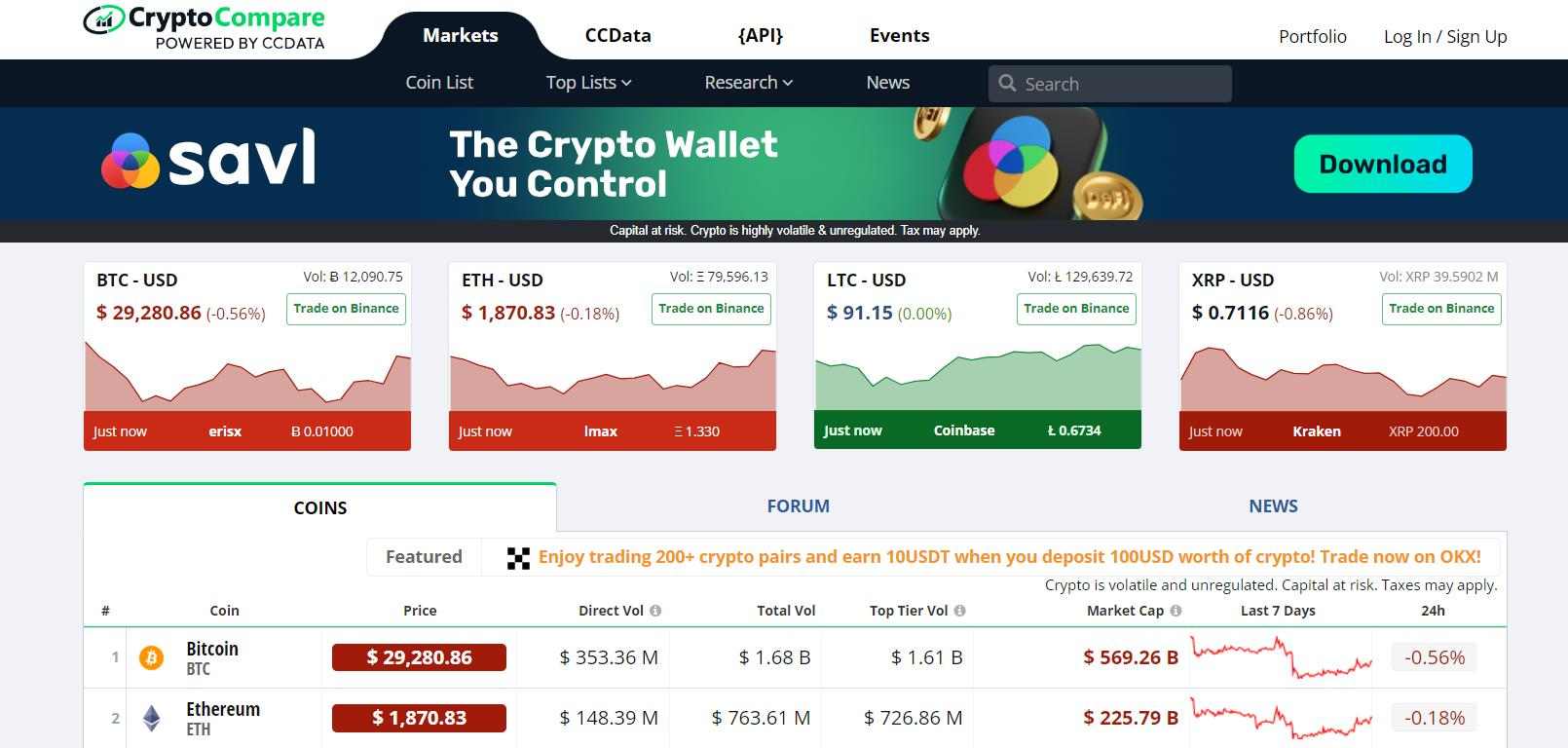 Live Cryptocurrency Charts & Market Data | CoinMarketCap