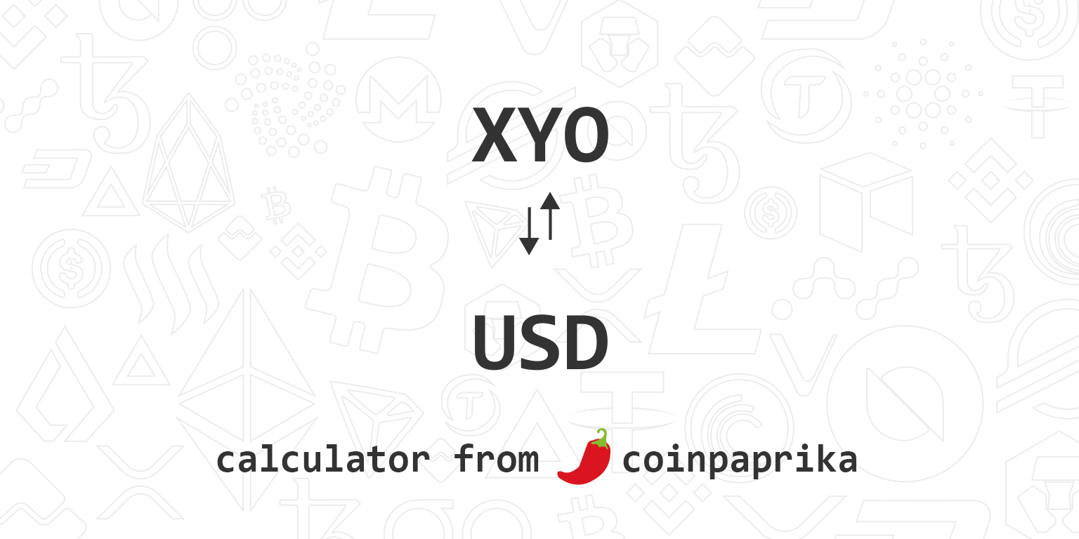 XYO Network Price | XYO Price Index and Live Chart - CoinDesk