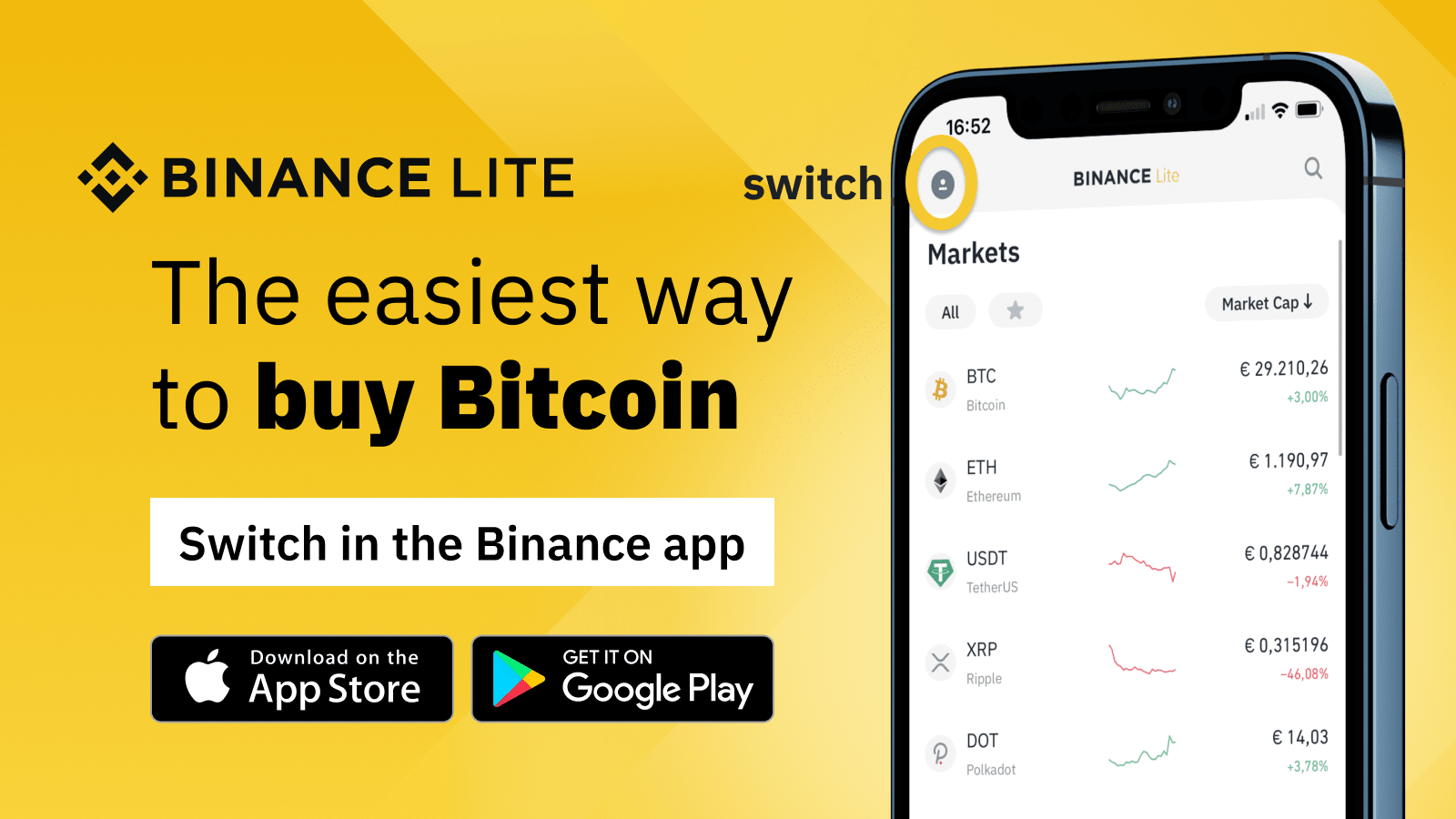 How to Easily Switch Between Binance Pro and Binance Lite | Switch, Mobile app, How to get rich