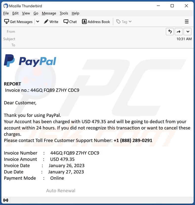 Received a Bitcoin Invoice From PayPal? It’s (Unsurprisingly) a Scam