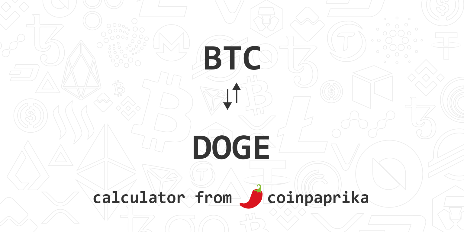 Bitcoin to Dogecoin Conversion | BTC to DOGE Exchange Rate Calculator | Markets Insider