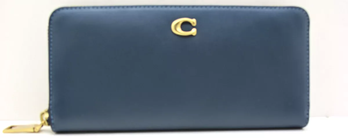 Slate Blue Top-Zip Long Wallet - CHARLES & KEITH IT