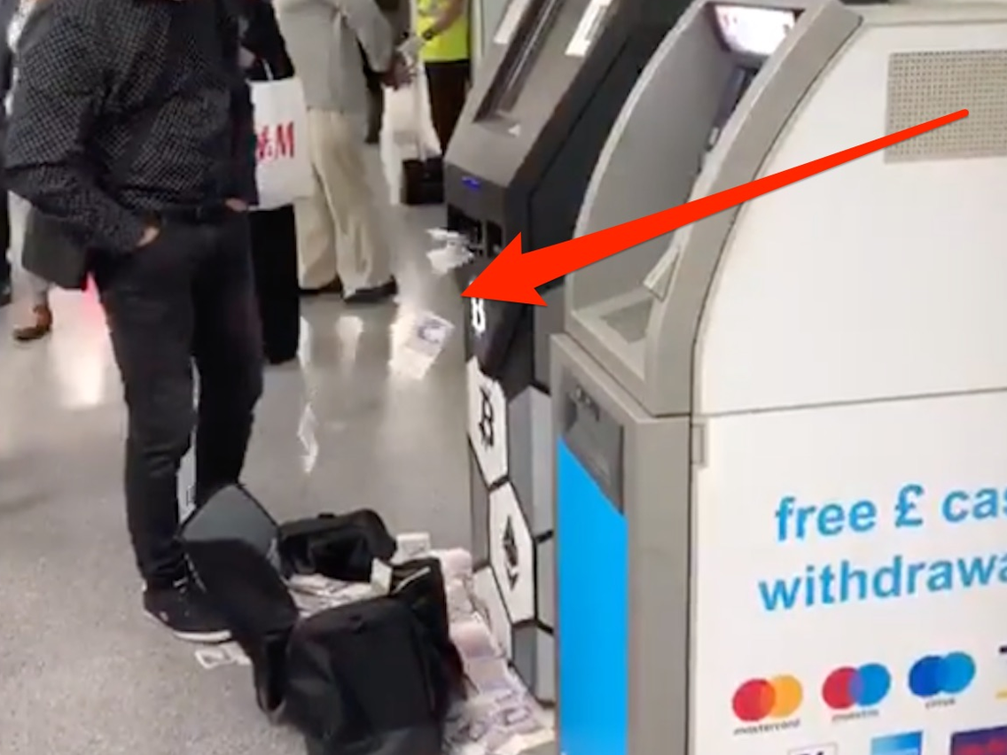 Video: A Bitcoin machine went on overdrive at a London station, spitting out currency notes