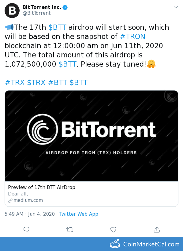 WazirX supports BitTorrent (BTT) Airdrops for Tron holders - WazirX Blog