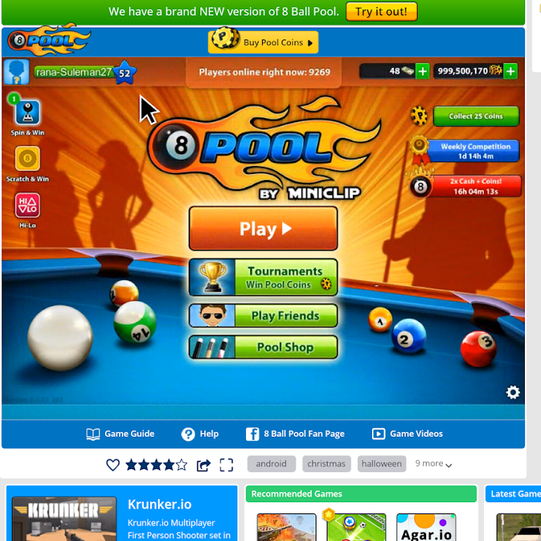 8 Ball Pool Shop