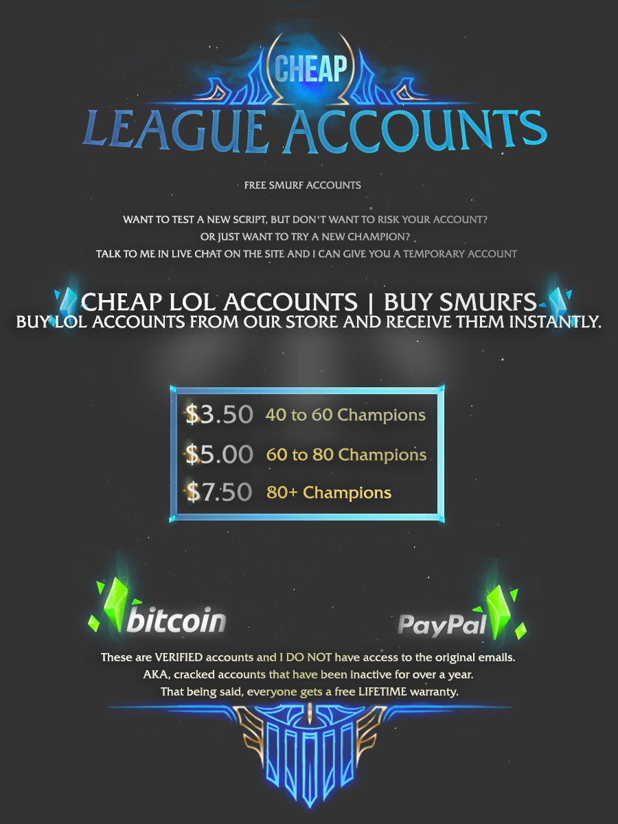 Buy LoL Account | Buy League of Legends account - ecobt.ru