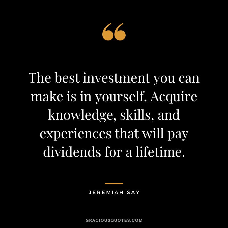 Investment is the