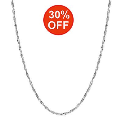 9CT SINGAPORE CHAIN NECKLACE | Reflections Silver Jewellery