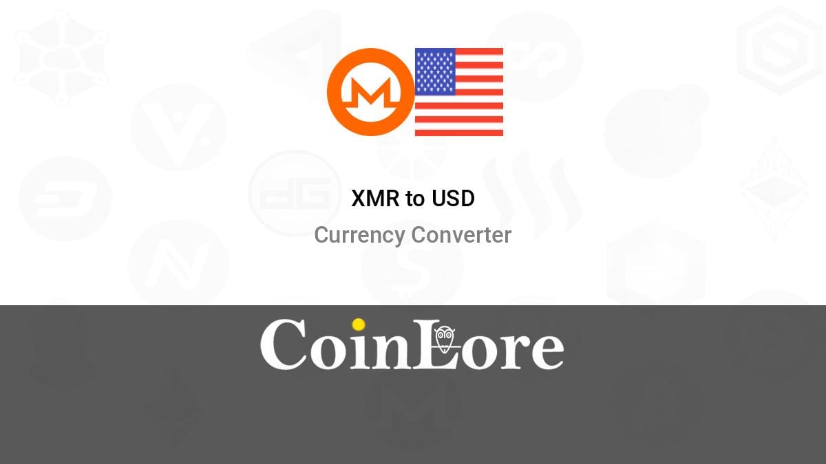 XMR to USD Converter, Convert Monero to United States Dollar - CoinArbitrageBot