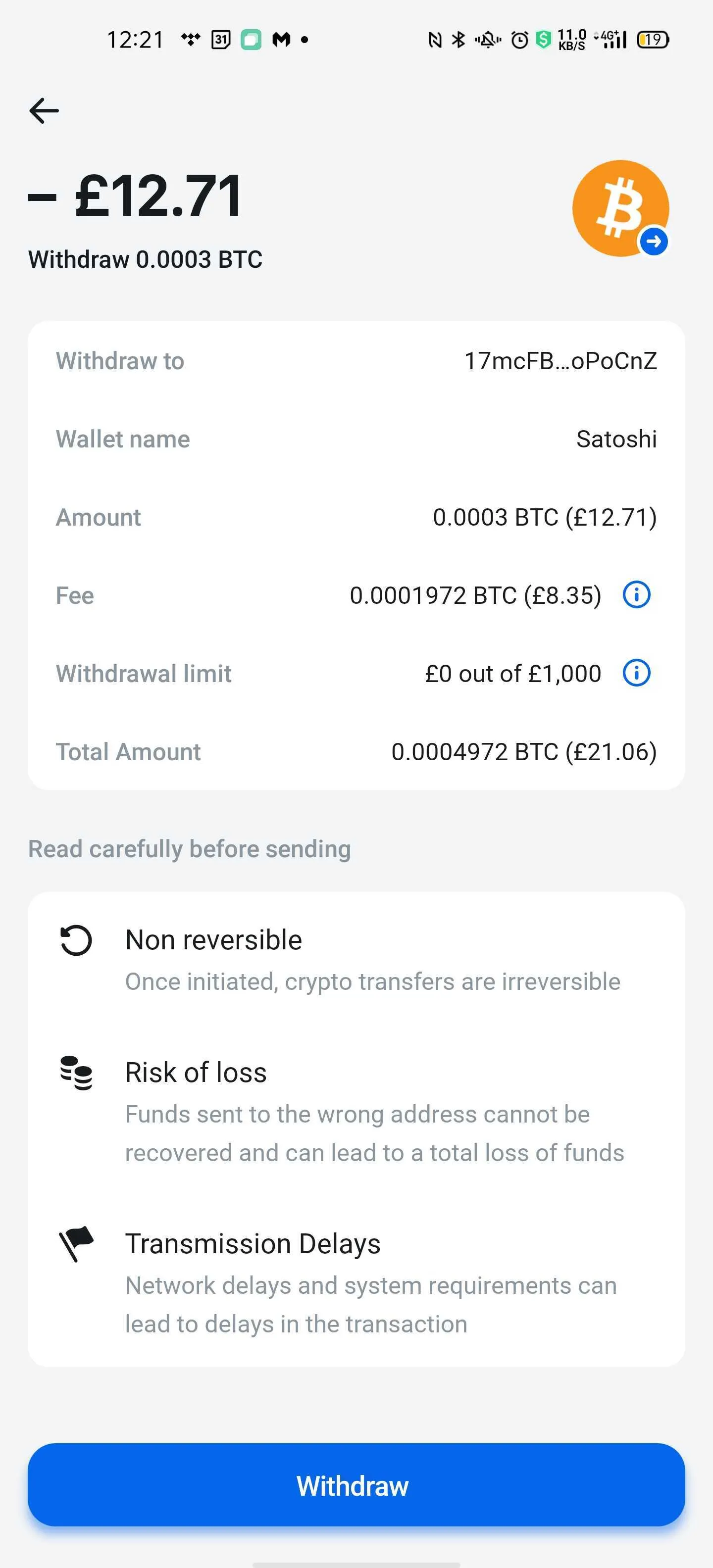 How do I withdraw funds from my crypto account? | Public FAQ