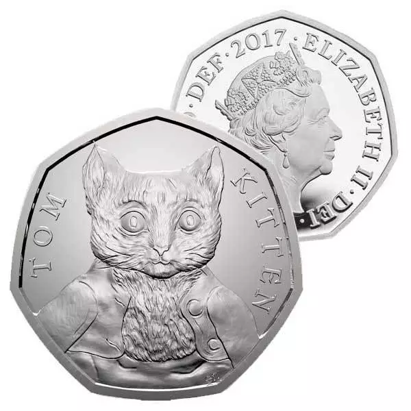 Tom Kitten Queen Elizabeth II 50p Coin - Mintage: 9,, - Scarcity Index: 1