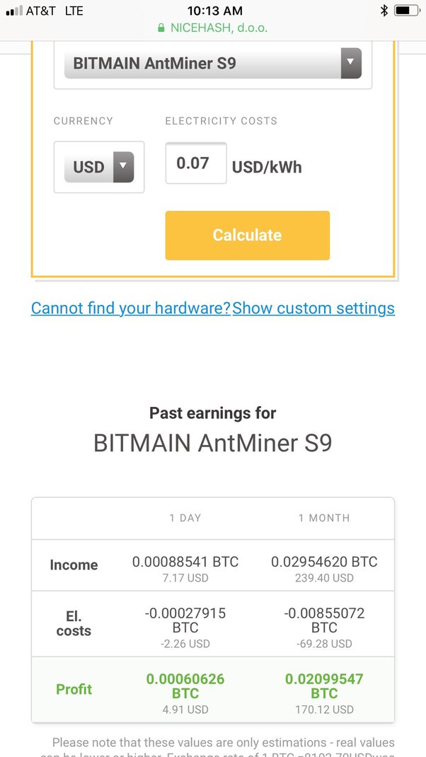 BITMAIN AntMiner T9+ vs. BITMAIN AntMiner S19 Pro profitability | NiceHash