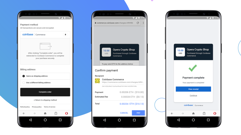 Opera Mobile Now Has Built-In Ethereum Wallet