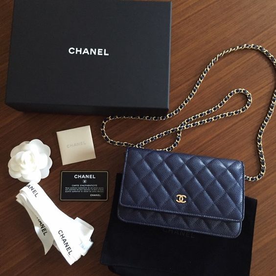 Chanel Blue Quilted Denim Wallet on Chain (WOC) Q6BATP0WBB | WGACA