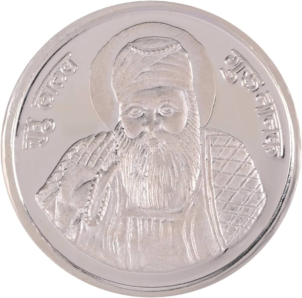 Sikkawala BIS Hallmarked Guru Nanak Ji Color Silver Coin gm - – ecobt.ru