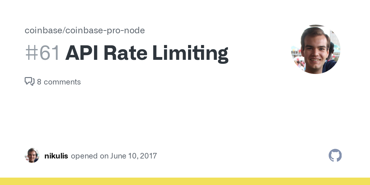 REST Public methods, Rate limits, time server - Advanced Trade API - Coinbase Cloud Forum