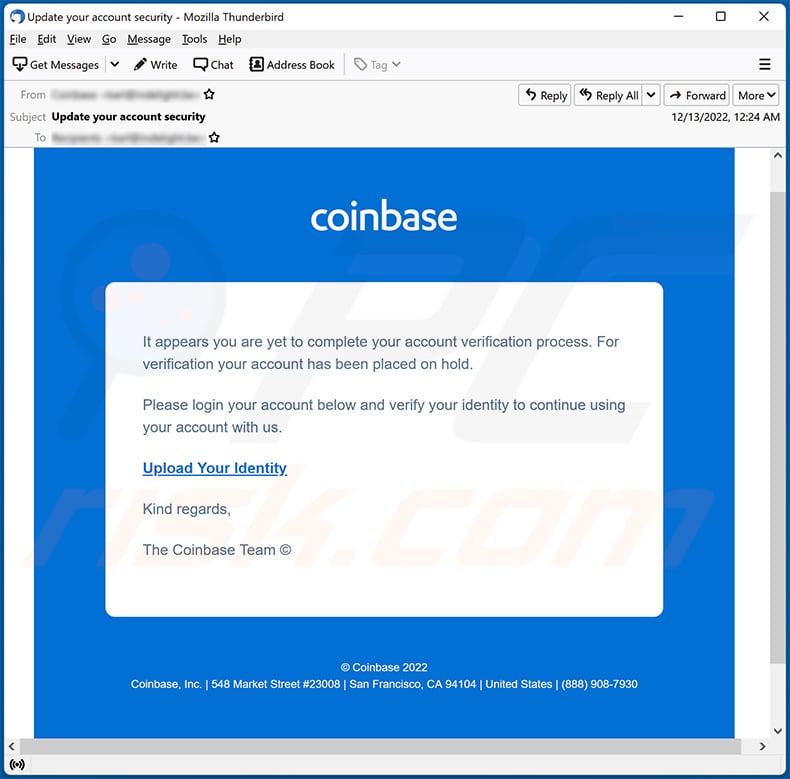 How To Recognize and Report Coinbase Scam Emails