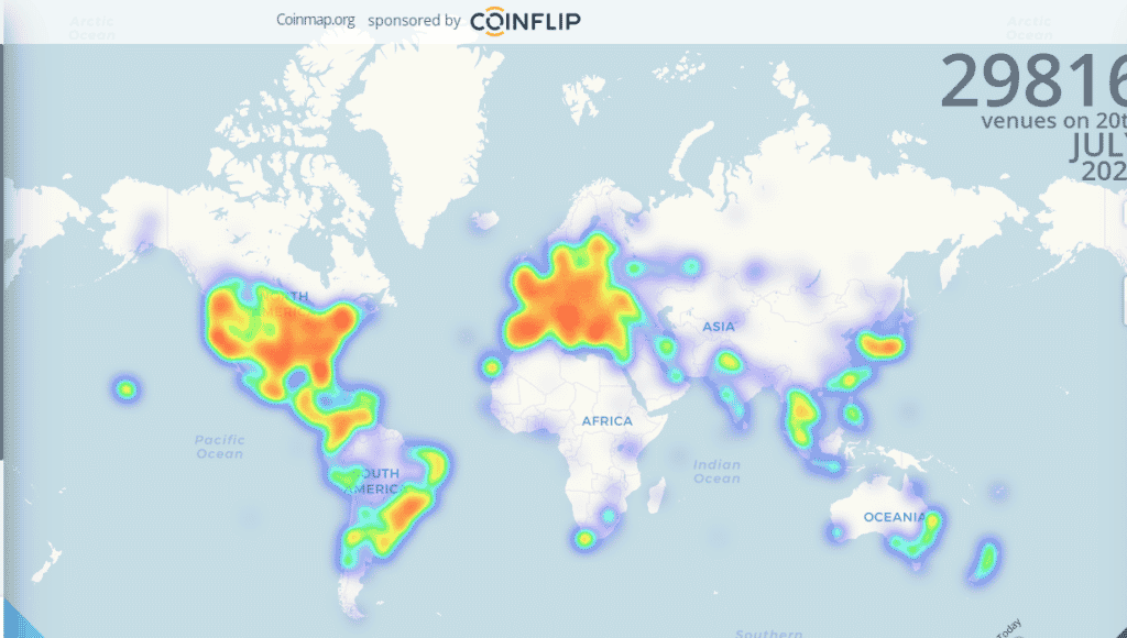 Bitcoin Store Map