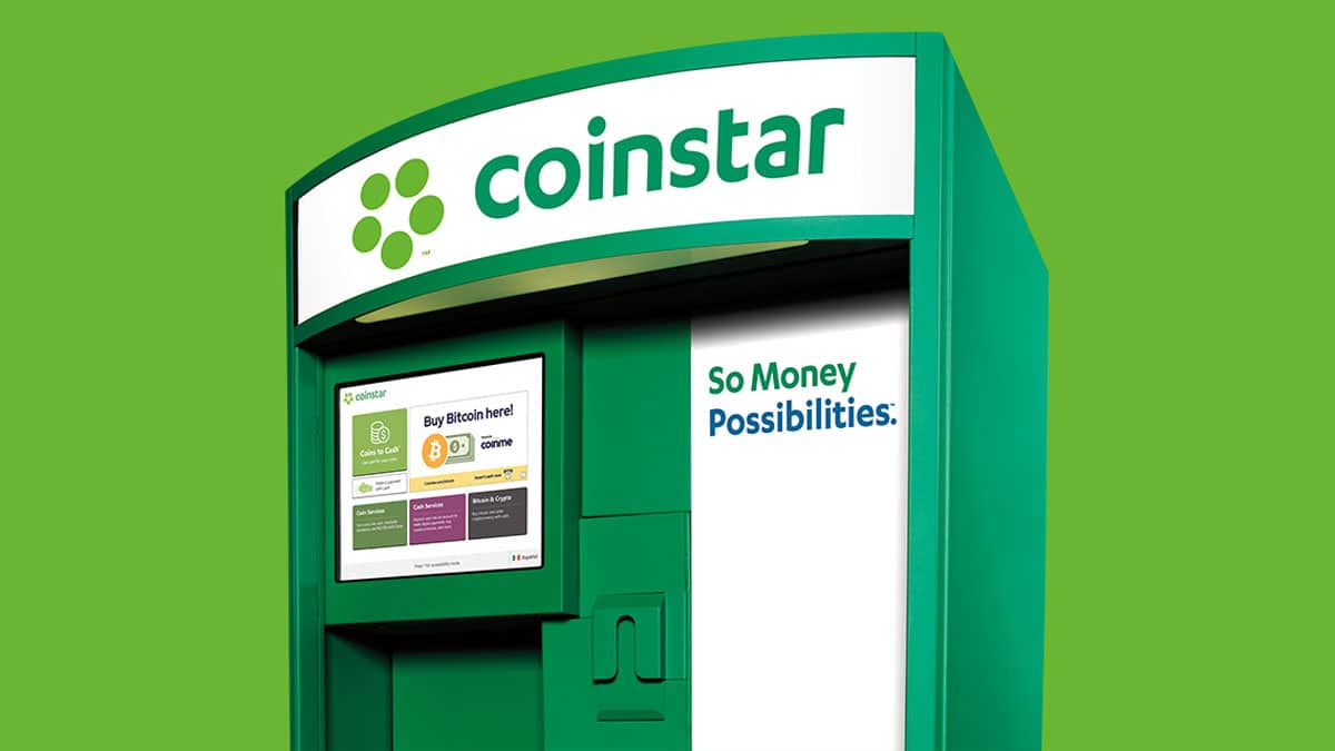 Cash in coins at Coinstar.