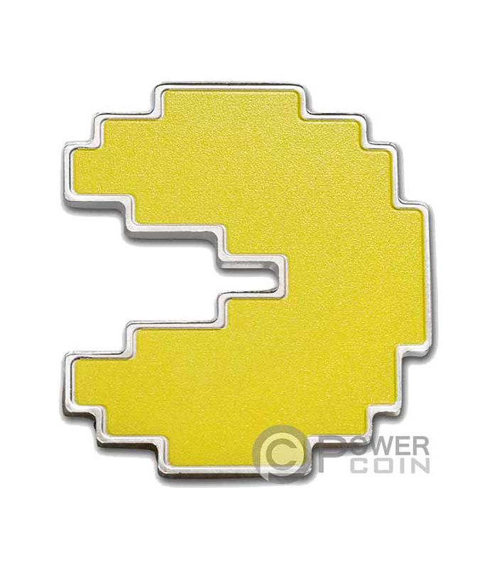 PACMAN 1 Oz Coloured Silver Coin 2$ Niue 